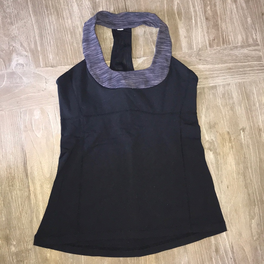 Lululemon women’s tank built in bra mesh racerback